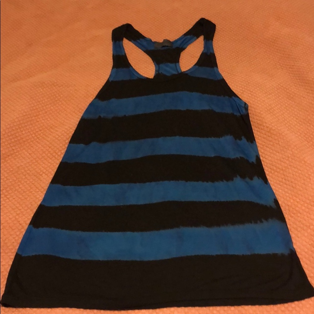 Black & Blue Long Tank